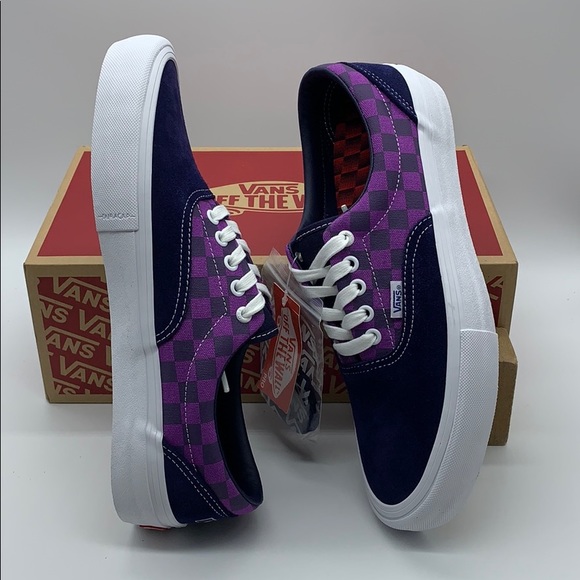 VANS ERA PRO BAKER KADER/Purple Checkerboard Men’s - Picture 11 of 16